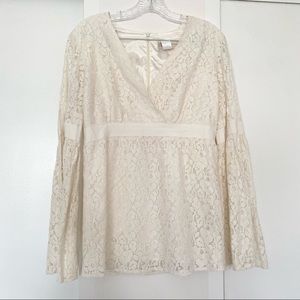 MICHAEL KORS | long sleeve lace blouse